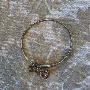 Alex and Ani purple stone bracelet